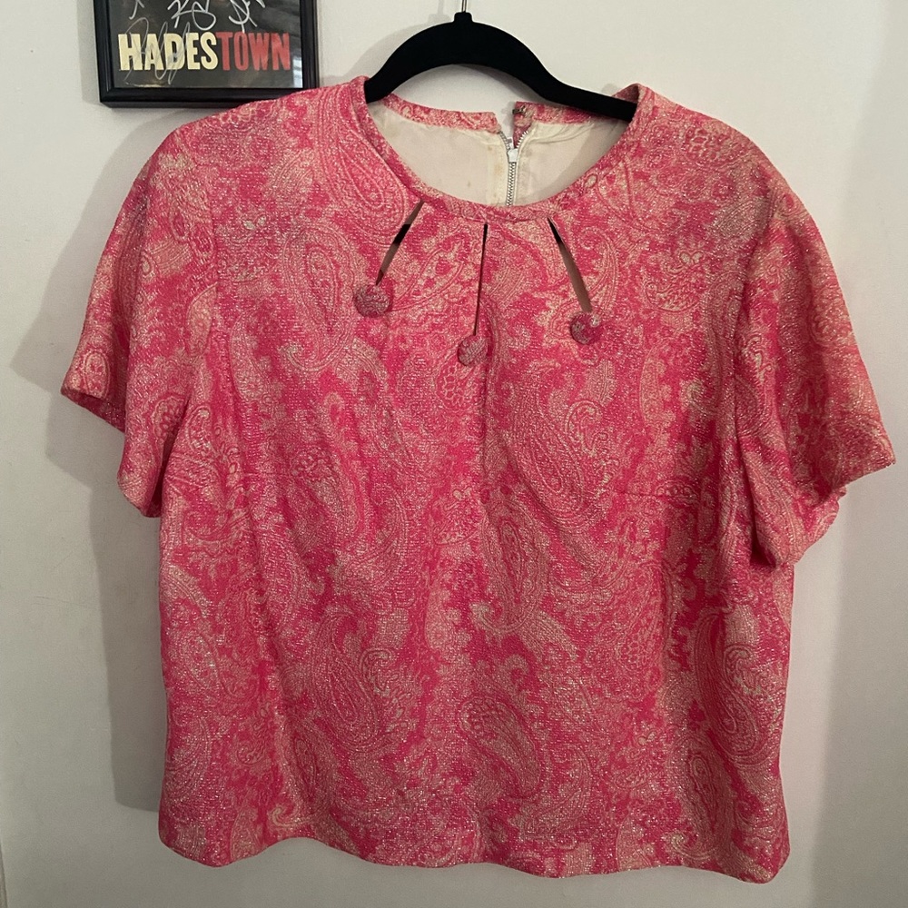 💕VINTAGE PINK PAISLEY BLOUSE💕